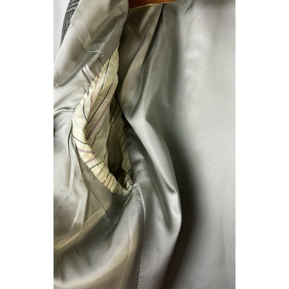 Vintage Black & White Plaid Cashmere Sports Jacket, Men's Size Xtra- Large Tall - Picture 16 of 16